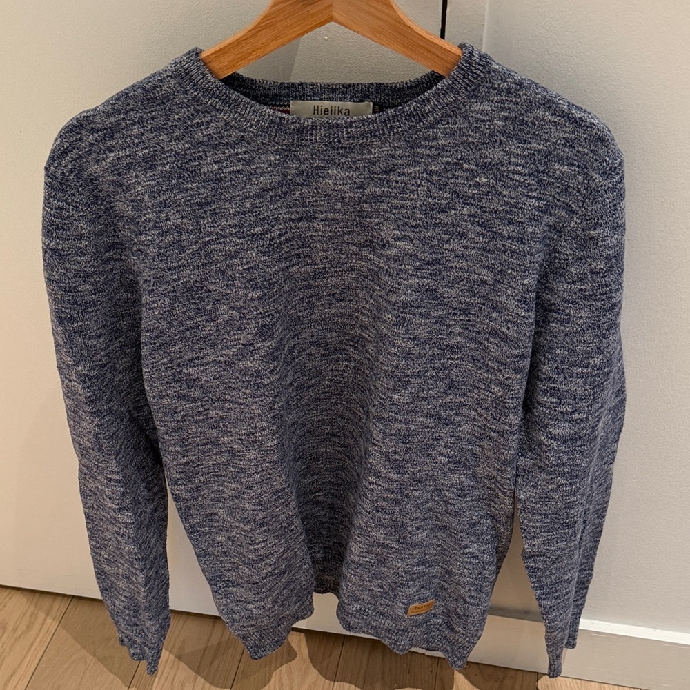 Men's Heathered Blue Crewneck Sweater